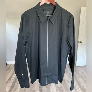 Rag & Bone Black Dress Shirt Mens Large